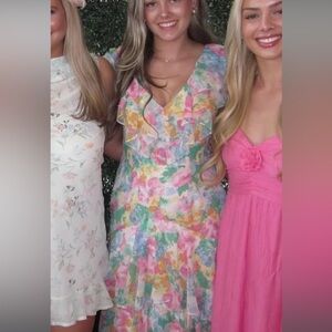 Floral Multicolor Ruffle Dress